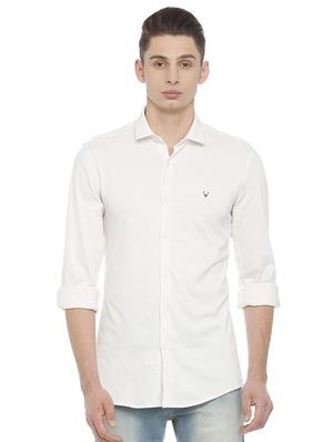 white cotton casual shirt - 15609416 - Standard Image - 1