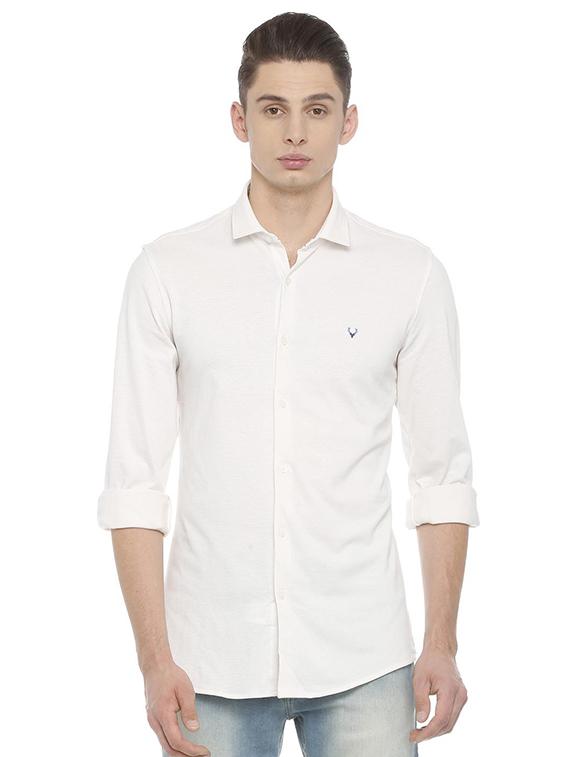 white cotton casual shirt - 15609416 - Zoom Image - 1