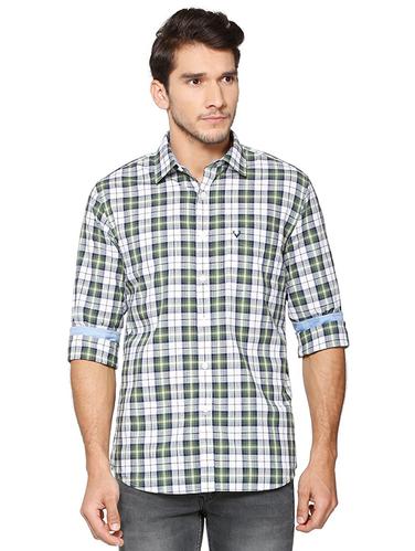 green cotton casual shirt - 15609425 - Very Small Image - 1