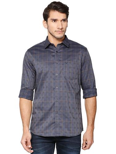 grey cotton casual shirt - 15609426 - Very Small Image - 1