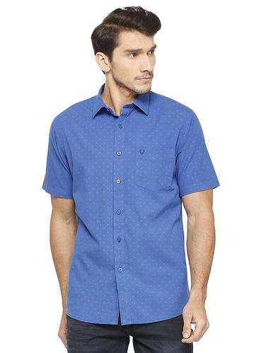 blue cotton casual shirt - 15609441 - Very Small Image - 1