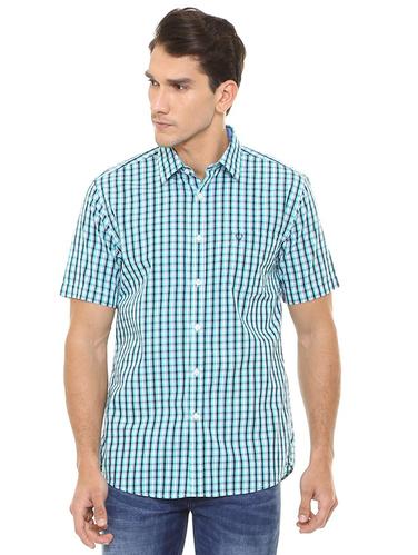 blue cotton casual shirt - 15609448 - Very Small Image - 1