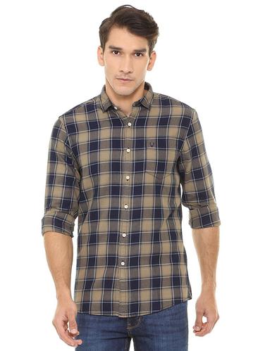 blue cotton casual shirt - 15609454 - Very Small Image - 1