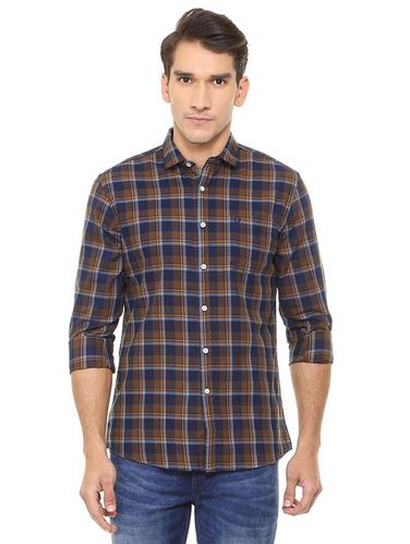 blue cotton casual shirt - 15609455 - Very Small Image - 1