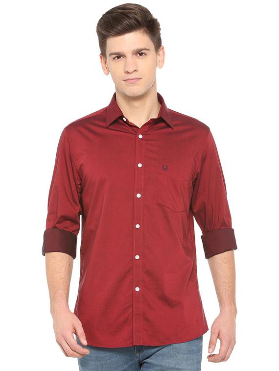 red cotton casual shirt - 15609457 - Zoom Image - 1