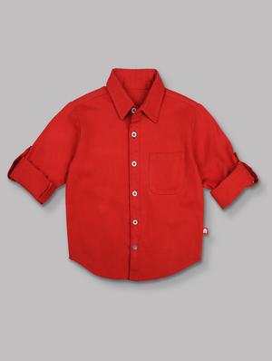 red cotton shirt - 15609732 - Standard Image - 1