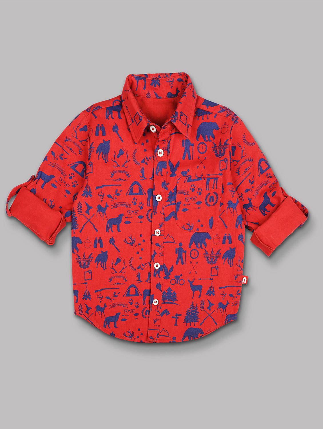 red cotton shirt - 15609733 - Zoom Image - 1