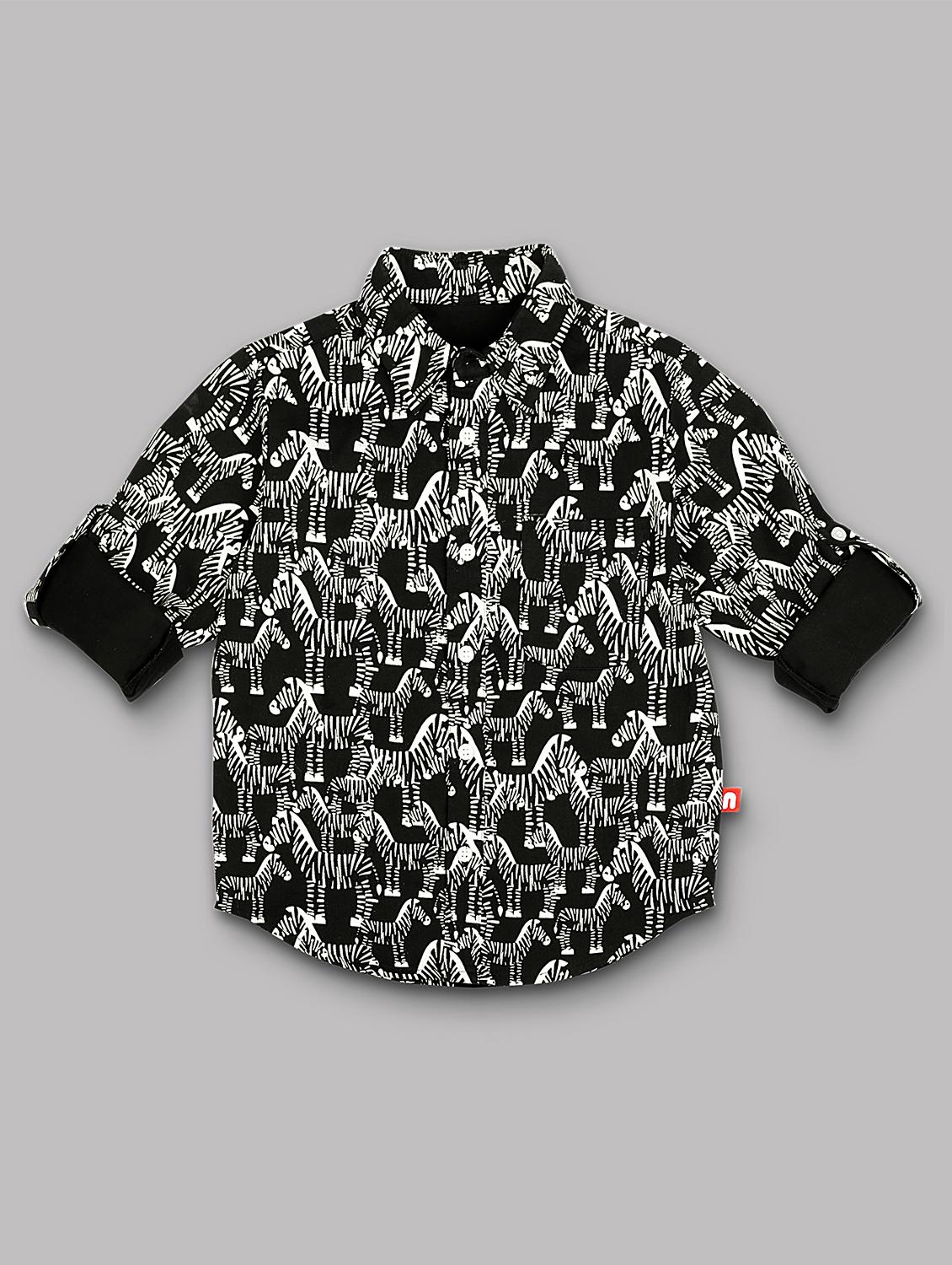 black cotton shirt - 15609734 - Zoom Image - 1