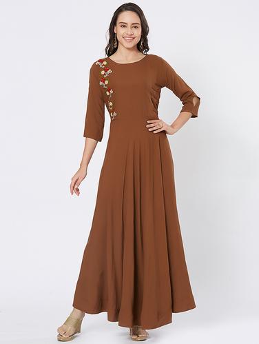 Embroidered flared dress - 15609735 - Very Small Image - 1