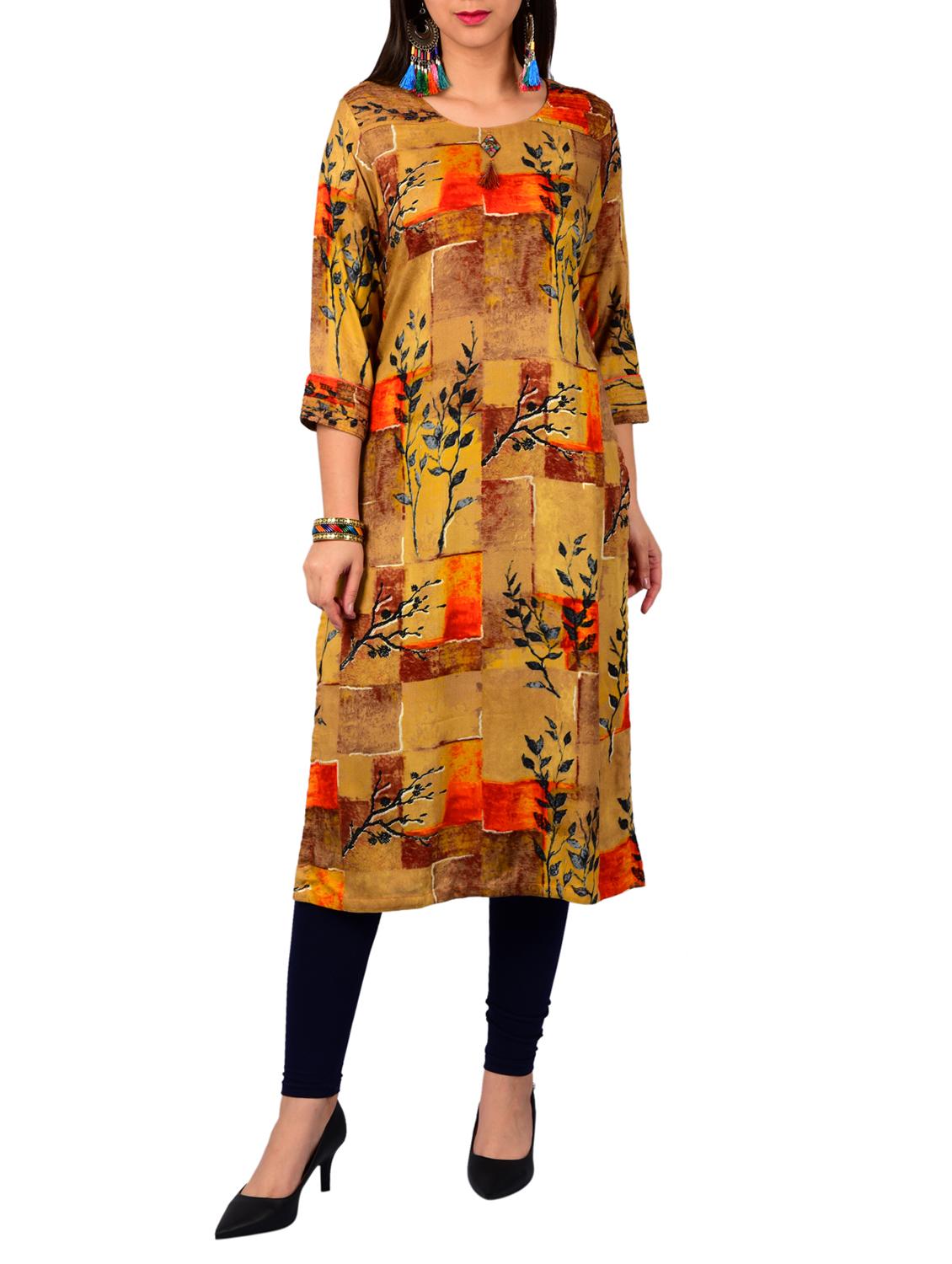Printed straight kurta - 15610151 - Zoom Image - 1