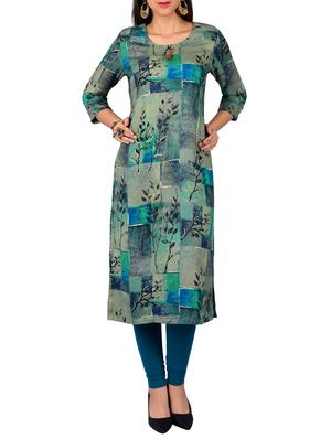 Printed straight kurta - 15610152 - Standard Image - 1