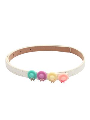 white leatherette belt - 15610511 - Standard Image - 1