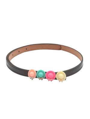 black leatherette belt - 15610515 - Standard Image - 1