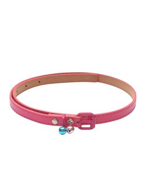 pink leatherette belt - 15610516 - Standard Image - 1