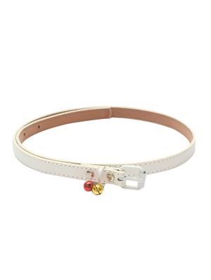 white leatherette belt - 15610518 - Standard Image - 1
