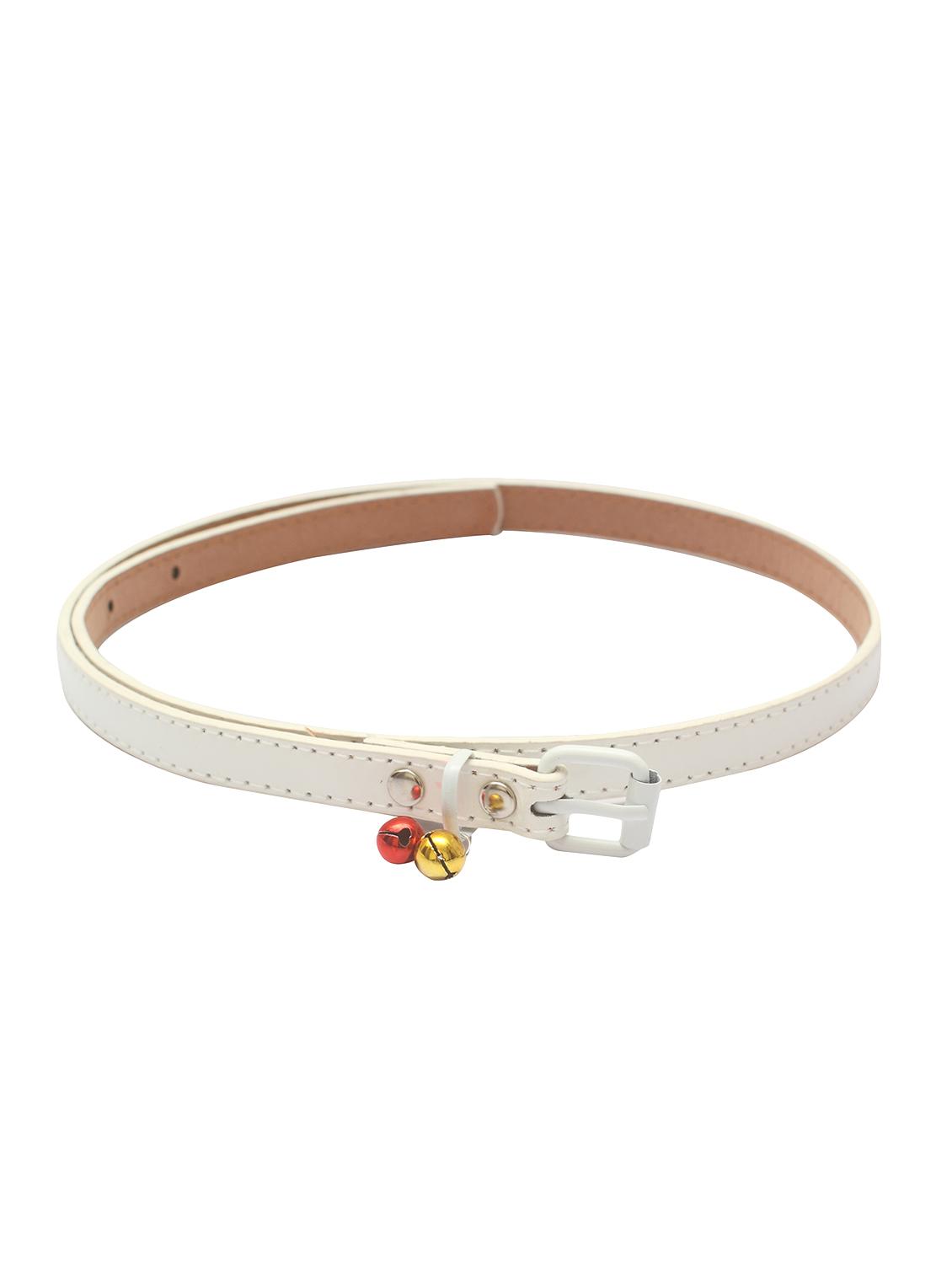 white leatherette belt - 15610518 - Zoom Image - 1
