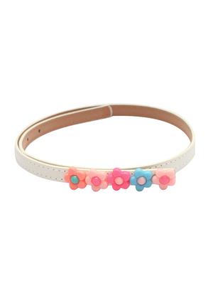 white leatherette belt - 15610525 - Standard Image - 1