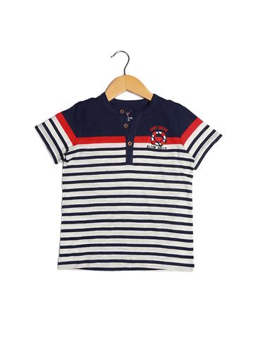navy blue cotton blend tshirt - 15610575 - Very Small Image - 1