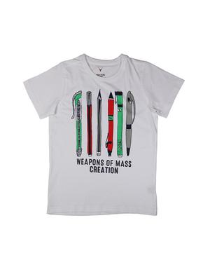 white cotton blend tshirt - 15610592 - Standard Image - 1