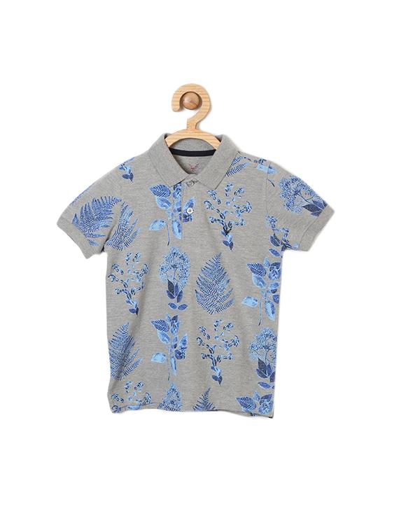 grey cotton blend tshirt - 15610634 - Zoom Image - 1