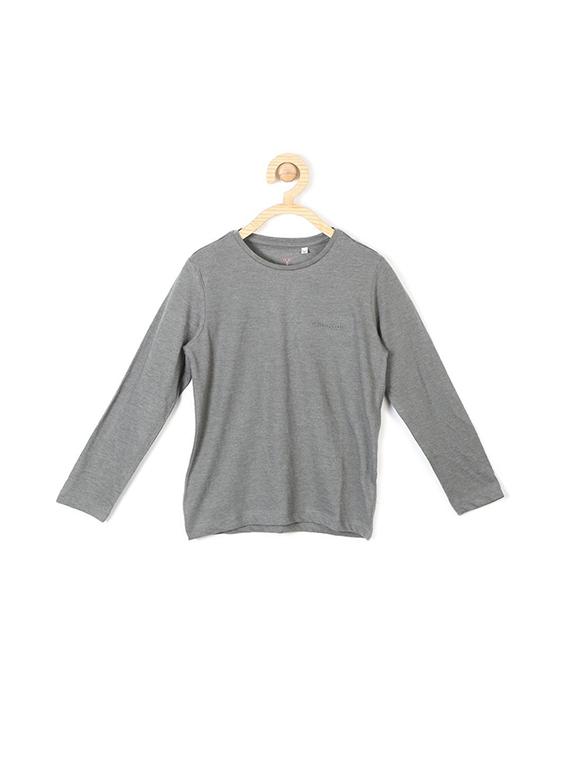 grey cotton blend tshirt - 15610635 - Zoom Image - 1