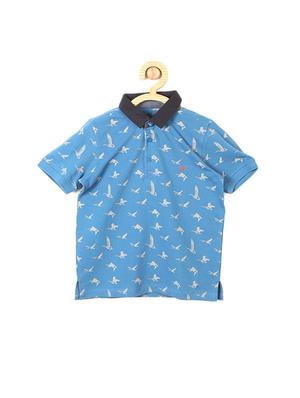 blue cotton blend tshirt - 15610636 - Standard Image - 1