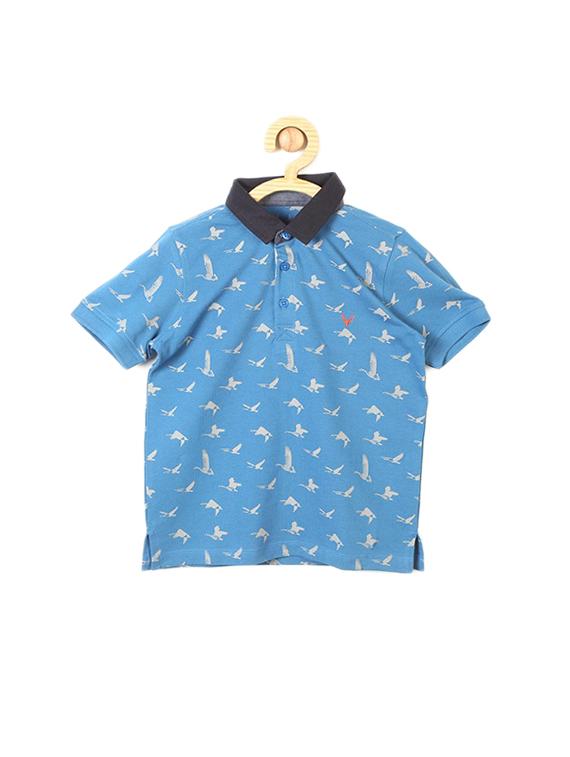 blue cotton blend tshirt - 15610636 - Zoom Image - 1