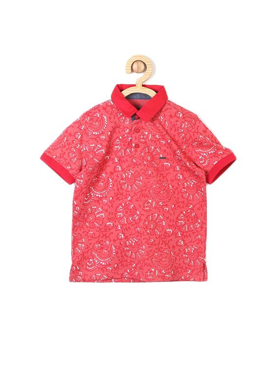 red cotton blend tshirt - 15610638 - Zoom Image - 1