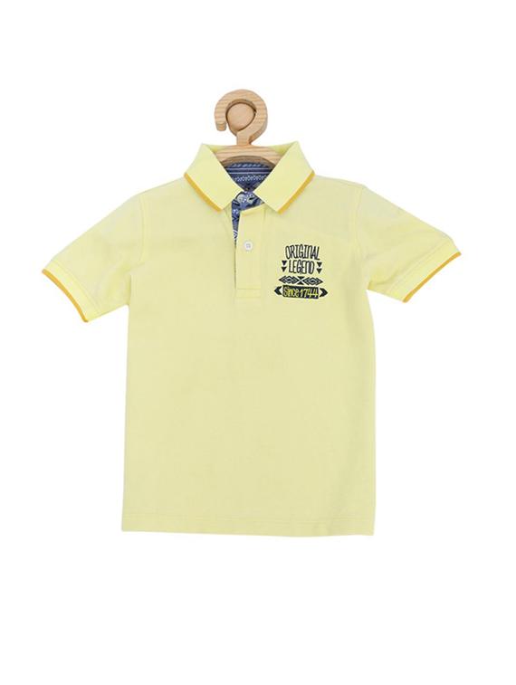 yellow cotton blend tshirt - 15610657 - Zoom Image - 1