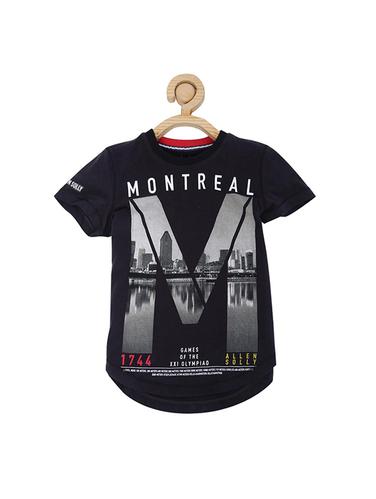 navy blue cotton blend tshirt - 15610659 - Very Small Image - 1