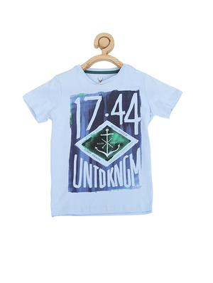 blue cotton blend tshirt - 15610667 - Standard Image - 1