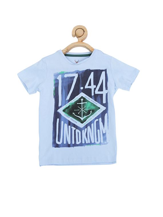 blue cotton blend tshirt - 15610667 - Zoom Image - 1