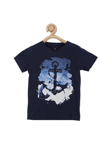 navy blue cotton blend tshirt - 15610668 - Very Small Image - 1