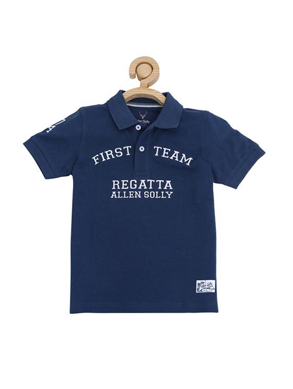 navy blue cotton blend tshirt - 15610670 - Zoom Image - 1