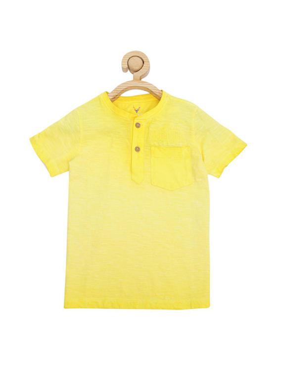 yellow cotton blend tshirt - 15610674 - Zoom Image - 1
