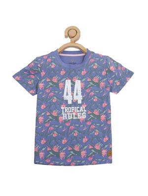 blue cotton blend tshirt - 15610679 - Standard Image - 1