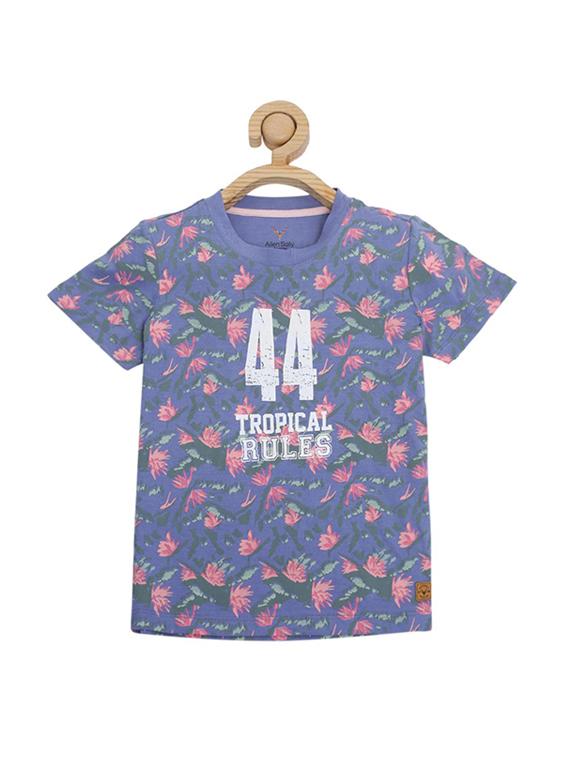 blue cotton blend tshirt - 15610679 - Zoom Image - 1