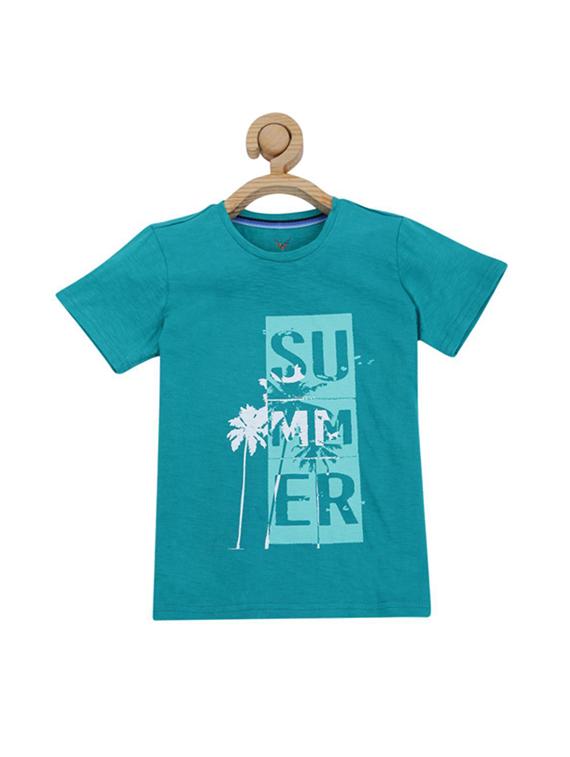 blue cotton blend tshirt - 15610682 - Zoom Image - 1