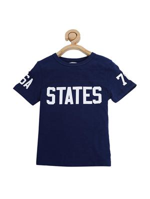navy blue cotton blend tshirt - 15610687 - Standard Image - 1