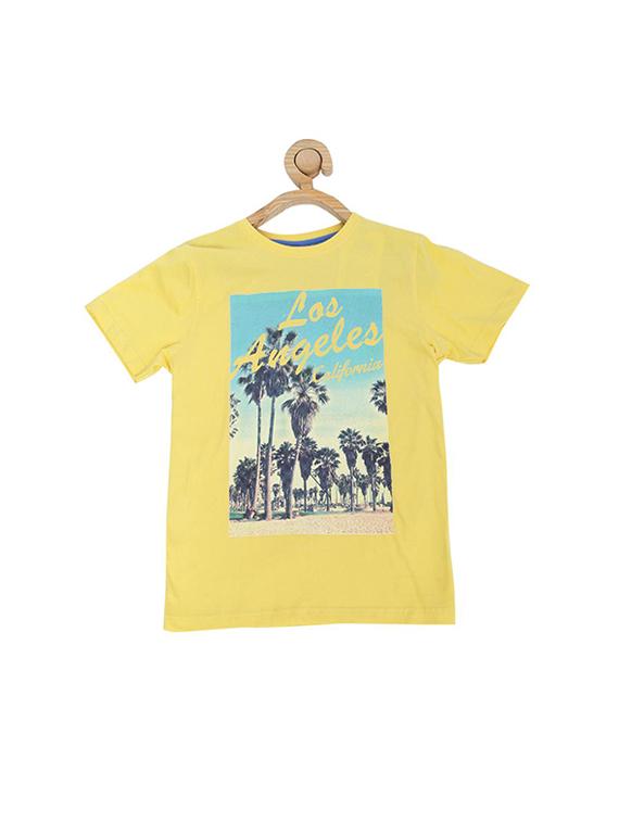 yellow cotton blend tshirt - 15610689 - Zoom Image - 1