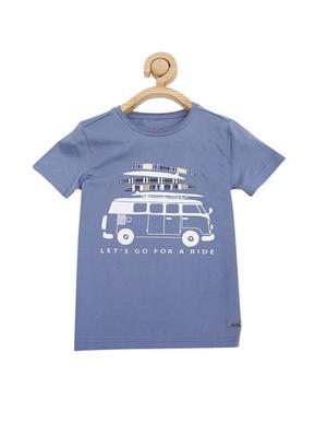 blue cotton blend tshirt - 15610690 - Standard Image - 1