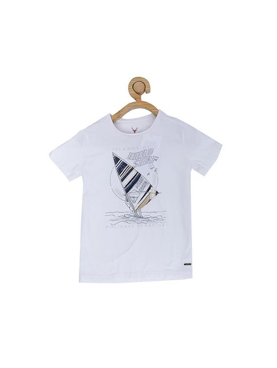 white cotton blend tshirt - 15610691 - Zoom Image - 1