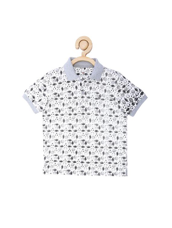 white cotton blend tshirt - 15610693 - Zoom Image - 1