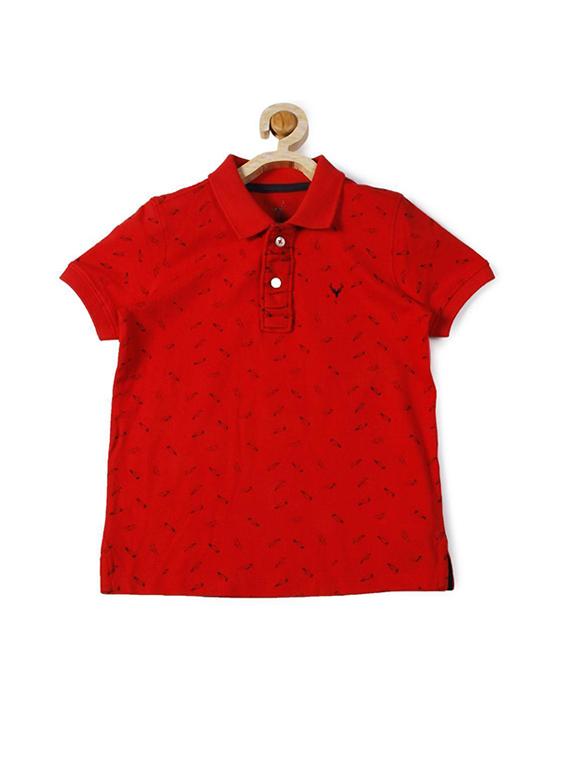 red cotton blend tshirt - 15610701 - Zoom Image - 1