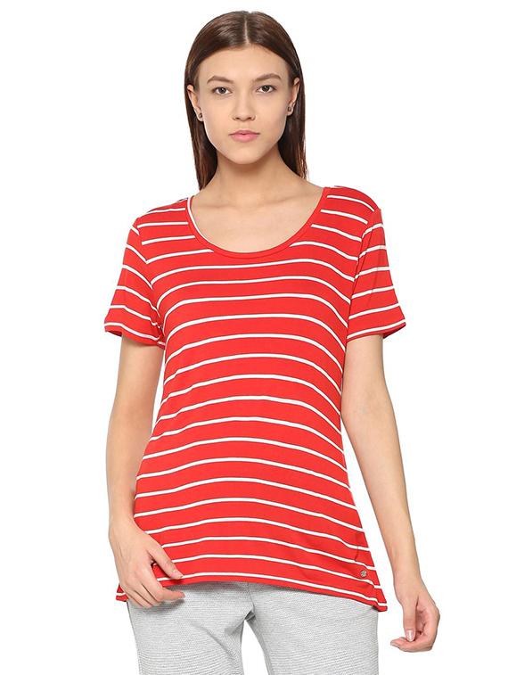 round neck stripped tee - 15610753 - Zoom Image - 1