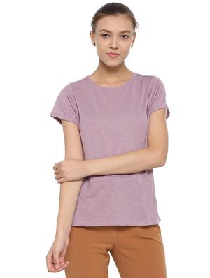 mauve turn up sleeve top - 15610768 - Standard Image - 1