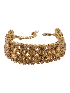 gold metal cuffs bracelet - 15610826 - Standard Image - 1