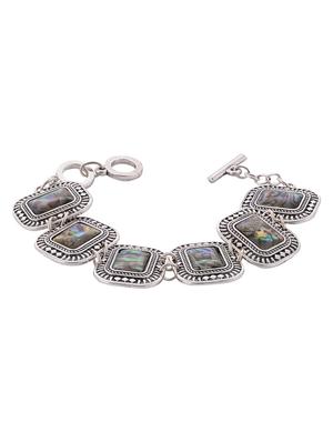 silver metal cuffs bracelet - 15610828 - Standard Image - 1