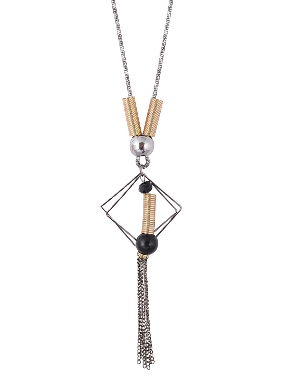 multi metal long necklace - 15611141 - Zoom Image - 1