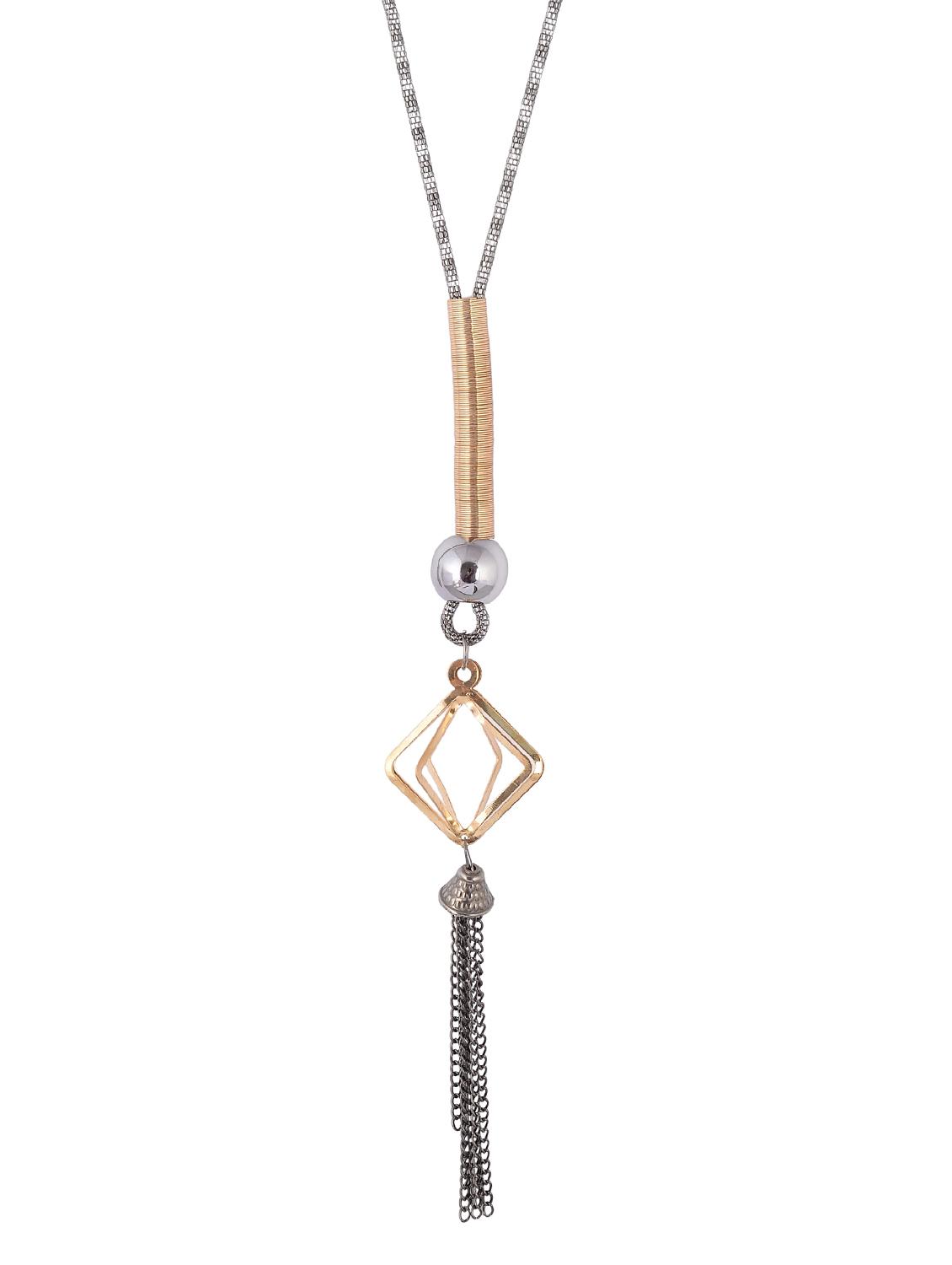 multi metal long necklace - 15611143 - Zoom Image - 1